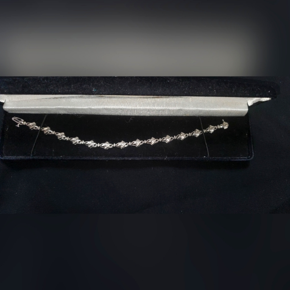 Pure Silver Genuine Diamond Tennis Bracelet